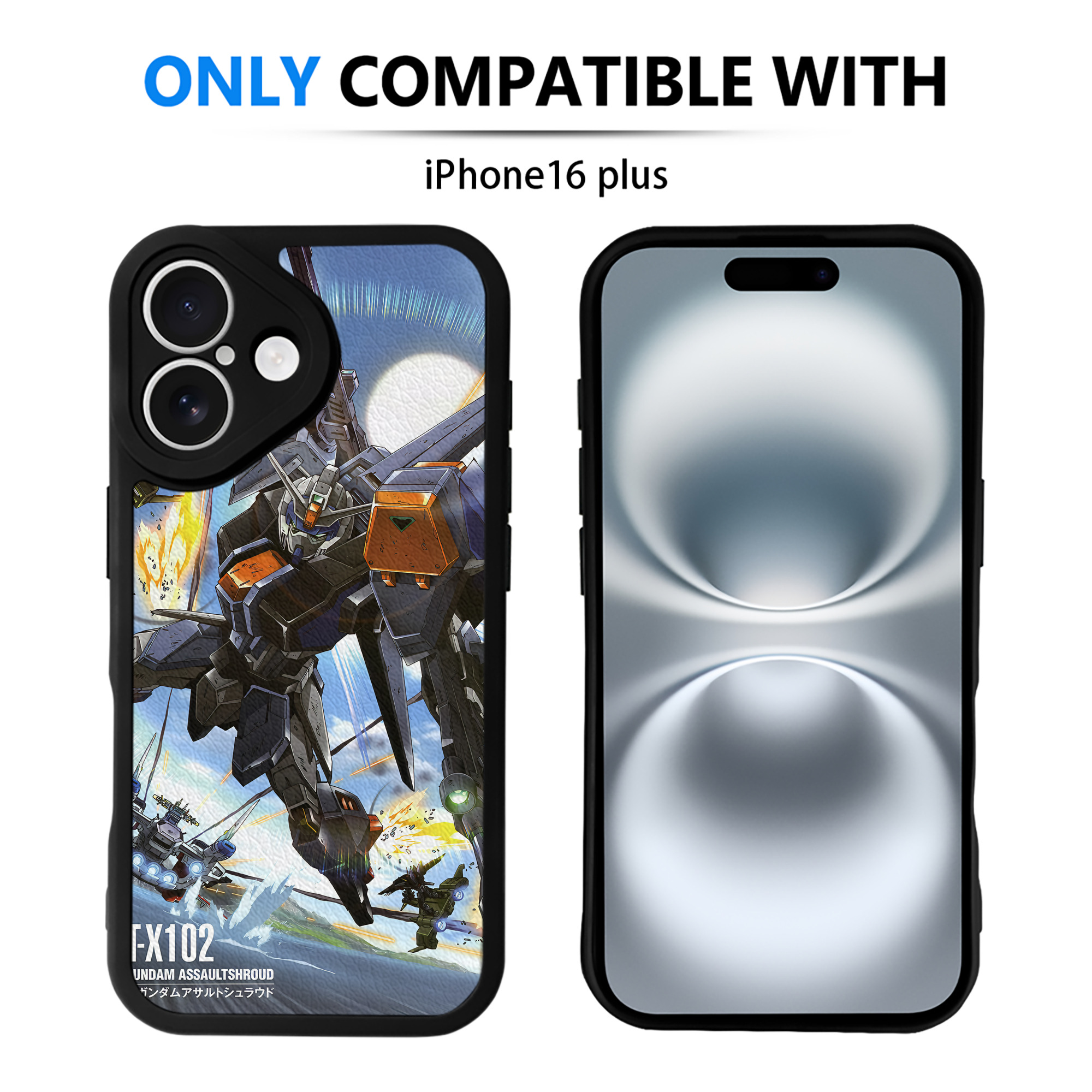 （画像用） 機動戦士ガンダム Mobile Suit Gundam 【iPhone 16シリーズ対応】シリコンスマホケース（レザー調） 材質：シリコン